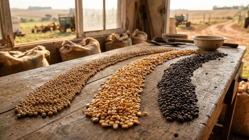 Soja, milho e café revelam trajetórias singulares e multifacetadas no mercado de grãos Wander Aguilera Almeida